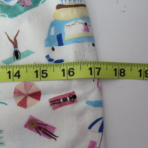 Love, Lilly size 00 Mini a-line skirt white summer fun beach scene print cotton - Picture 8 of 10